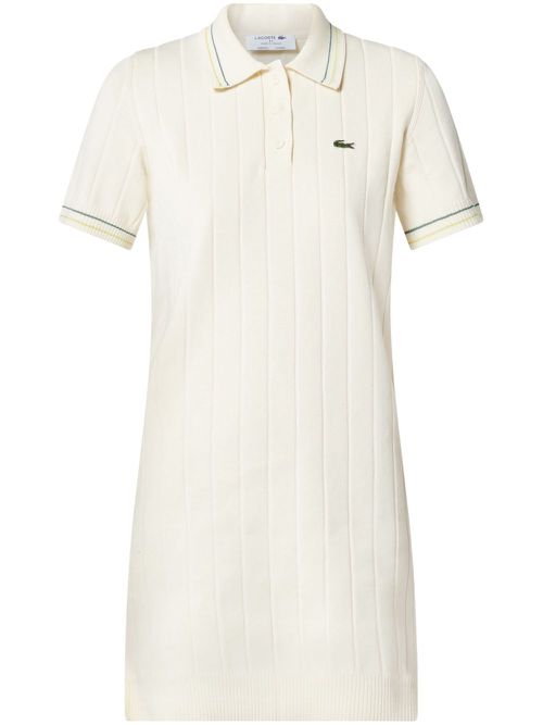 Short-sleeved polo minidress - White
