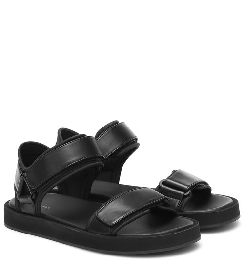 The Row Hook and Loop leather sandals