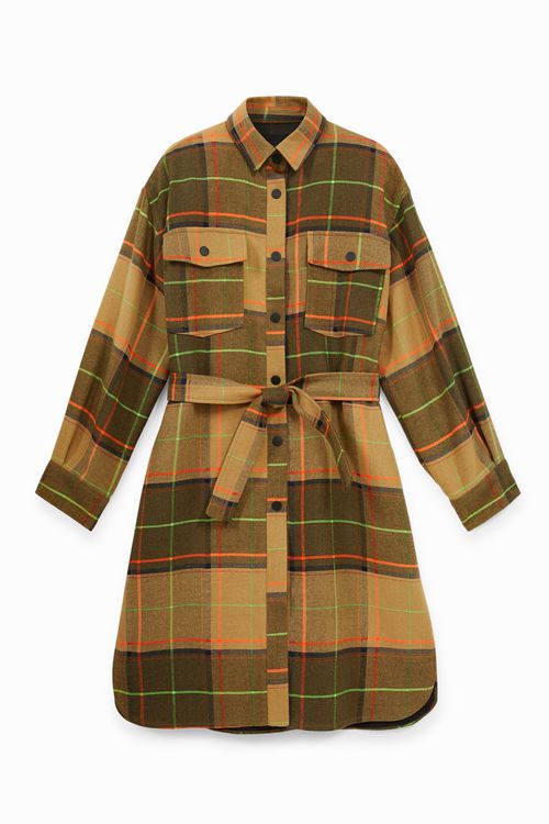 Long coat tartan