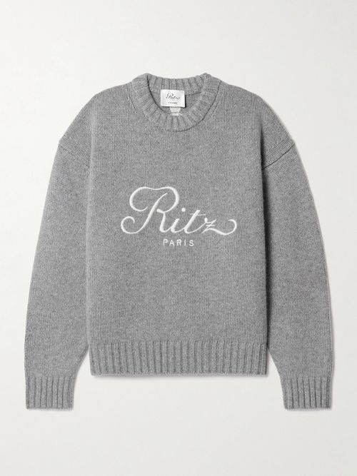 + Ritz Paris Embroidered Cashmere Sweater