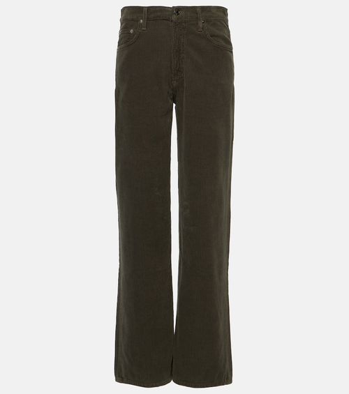 Harper mid-rise corduroy straight jeans