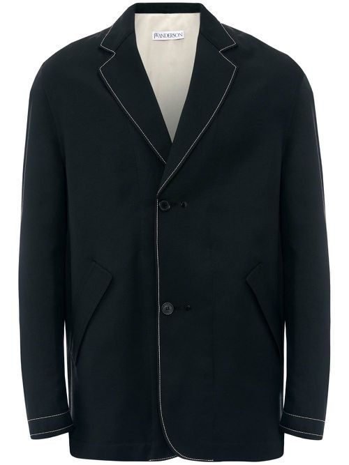 Reversible single-breasted blazer - Black