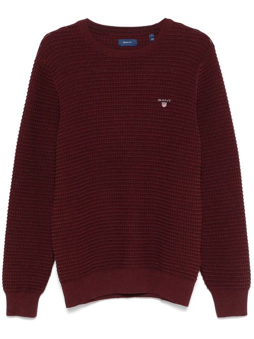 Textured cotton sweater