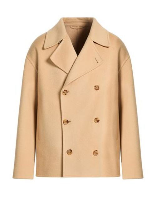 Man Coat Beige Size 42 Virgin Wool