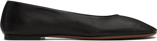 The Row Black Square Ballerina Flats