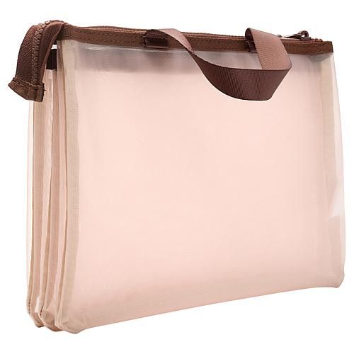 Solid Compartments Cosmetic Pouch