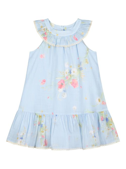 Floral-print dress - Blue