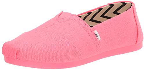 TOMS Women's Alpargata Recycled Cotton Canvas Slip On Sneaker White Recycled Cotton Canvas