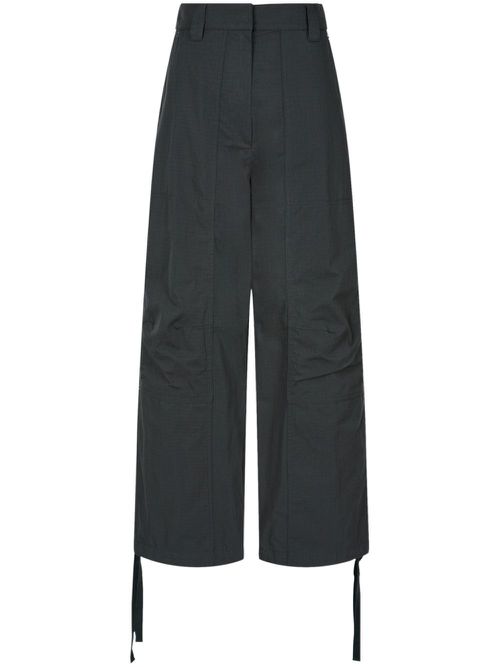 Creased straight-leg trousers - Grey