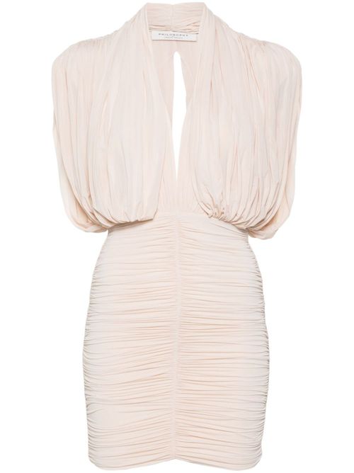 Draped mini dress - Pink
