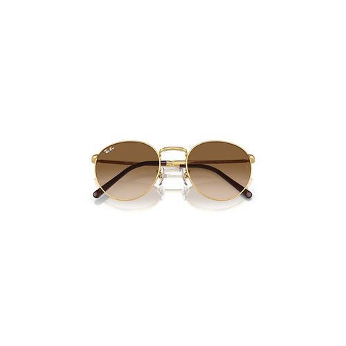 Ray-Ban New Round Sunglasses Arista Gold Frame Brown Lenses 50-21