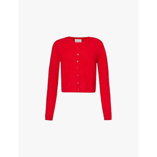 Womens Cherry Clara Round-neck Cashmere Cardigan