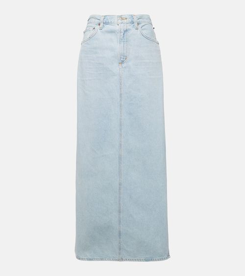 Astrid Slice denim maxi skirt