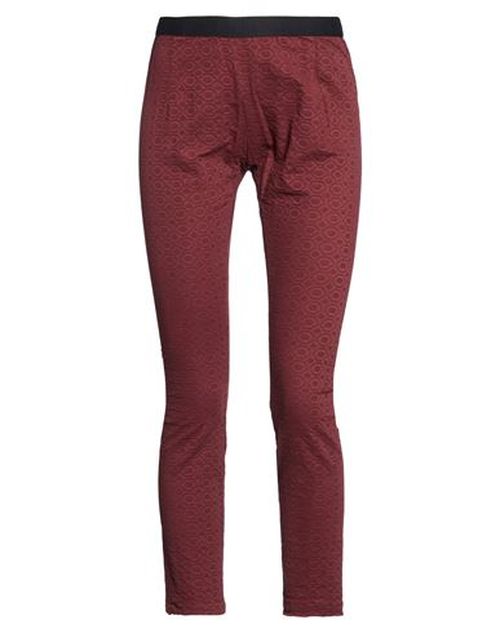 Woman Pants Burgundy Size 2 Cotton, Rubber