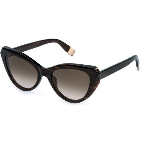 Furla Mujer Furla SFU977 Gafas de sol Acetato la Habana Marrón Cat Eye Normal Matizado