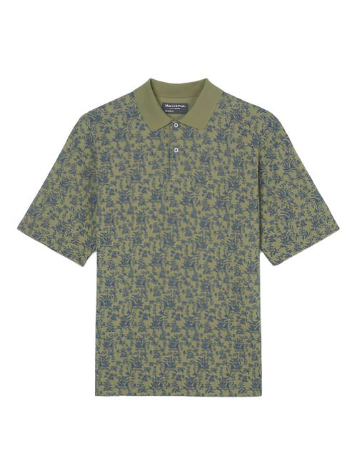 Floral-print polo shirt - Green