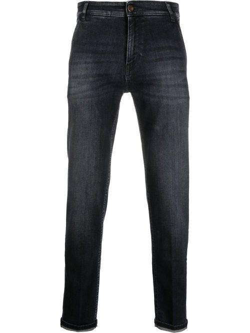 Logo-patch straight-leg jeans - Black