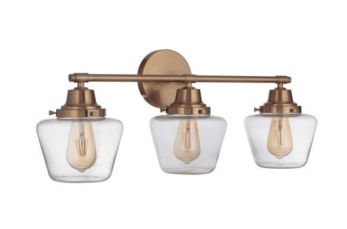 Essex 3-Light Bathroom Vanity Light in Satin Bra