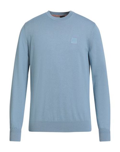 Man Sweater Sky blue Size L Cotton, Cashmere