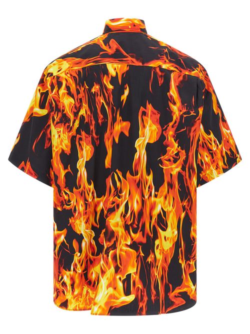 Black & Orange Fire Shirt