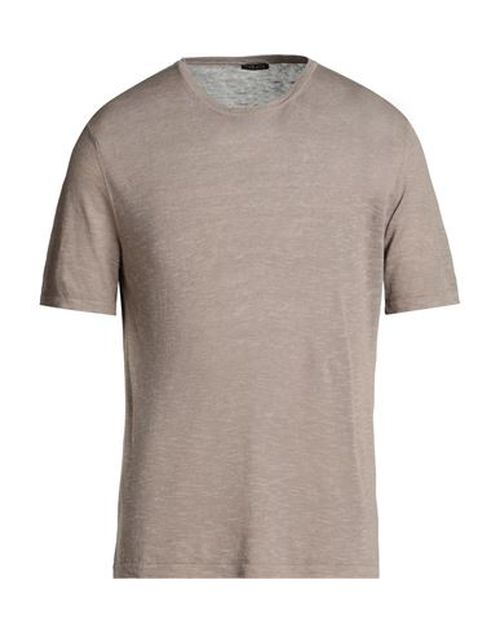 Man Sweater Taupe Size M Linen, Cotton