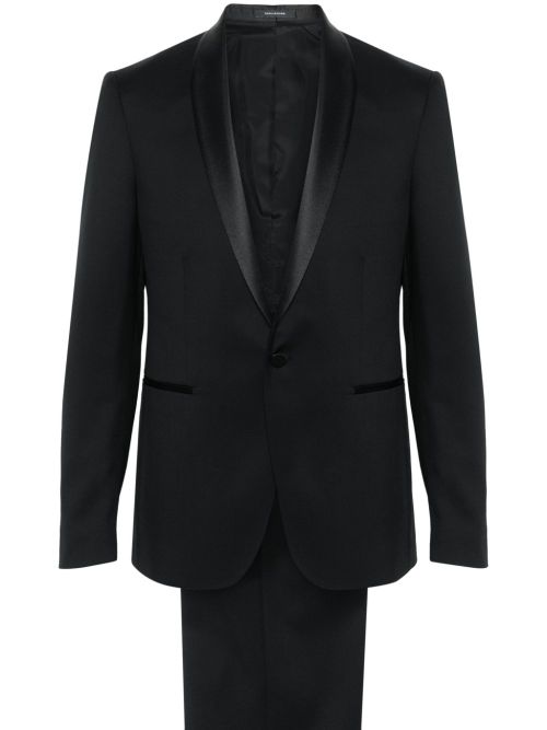 Wool single-breasted suit - Black