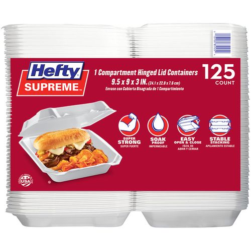 Supreme Foam Hinged Lid Container