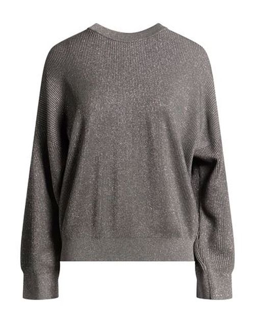 Woman Sweater Grey Size L Cotton, Viscose, Metallic Polyester