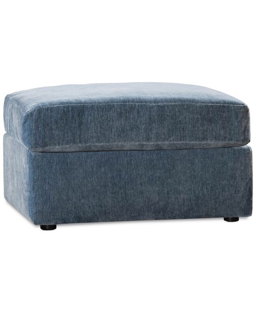 "Closeout! Wrenley 32"" Fabric Ottoman, Created for Denim"