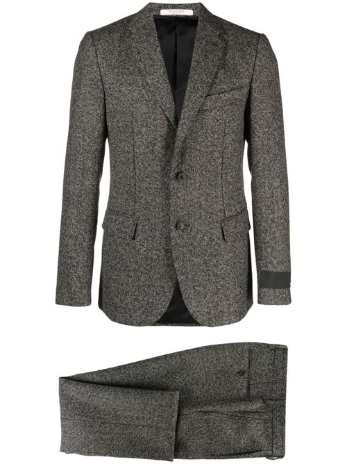 Single-breasted tweed suit - Grey