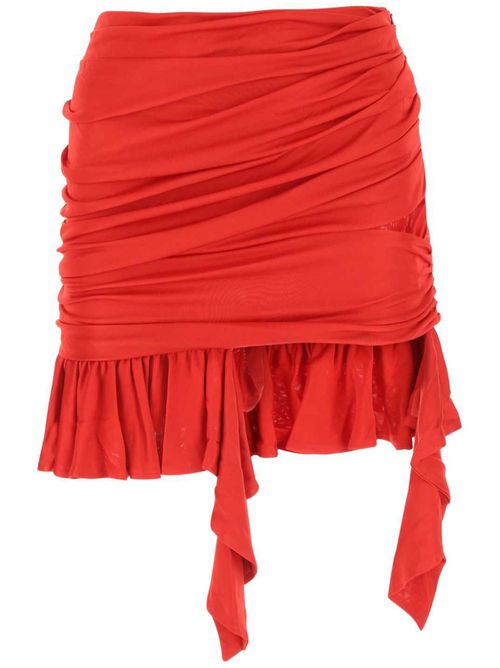 Ruffle-detailing mini skirt - Red