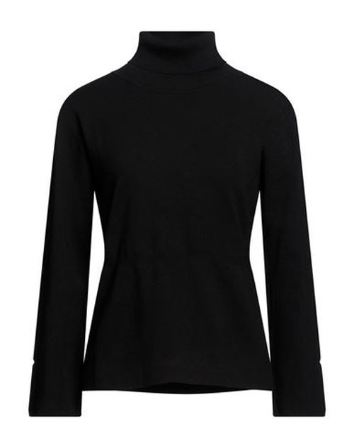 Woman Turtleneck Black Size L Viscose, Polyester