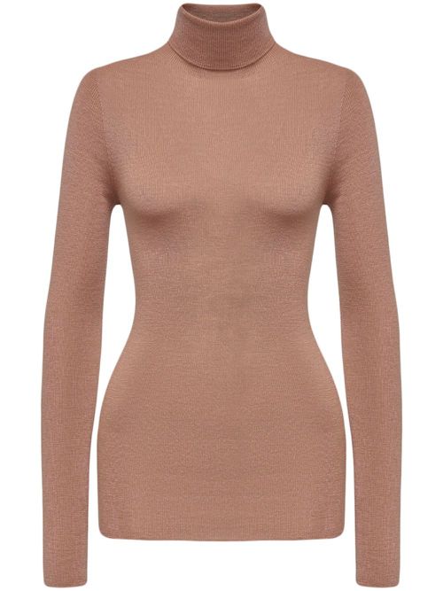 Roll-neck merino-wool jumper - Pink