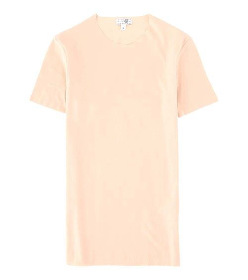 Beige Solid Round Neck T-Shirt