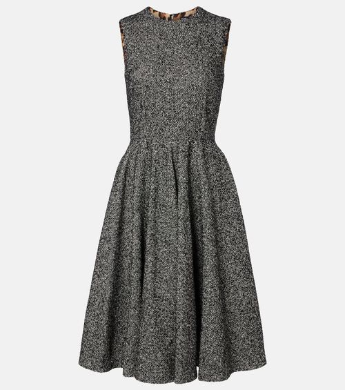 Wool-blend midi dress