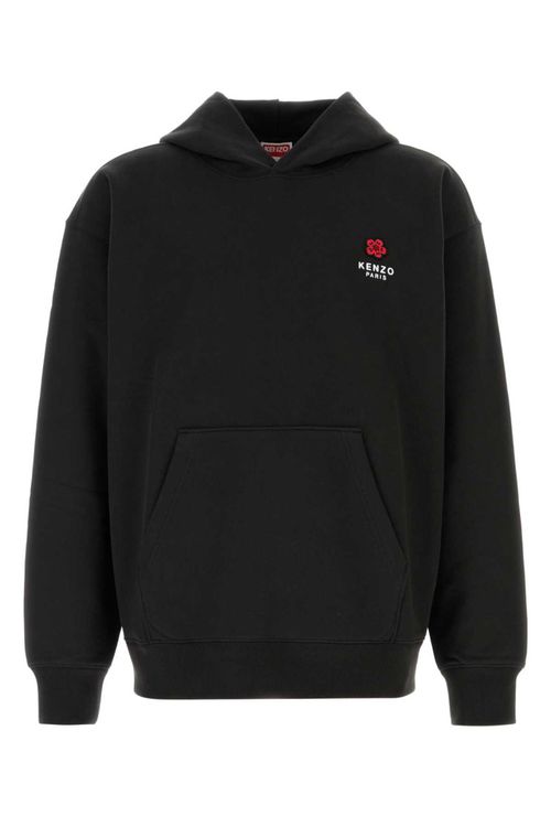 Black Long Sleeves Logo Hoodie