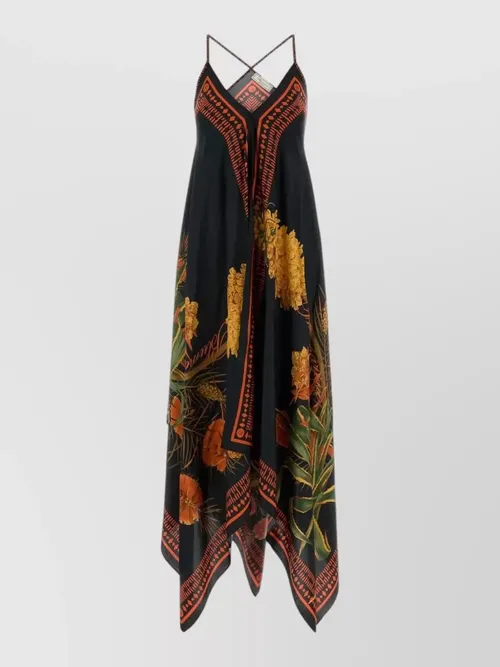 Blumarine - twill dress v neck strappy back