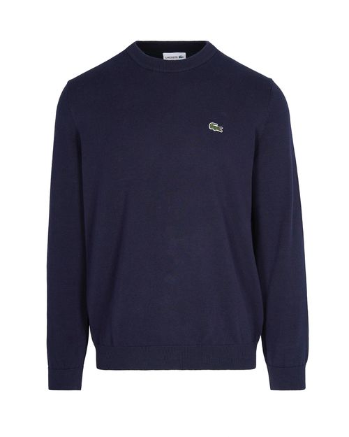 Logo-Embroidered Crewneck Sweater — Navy