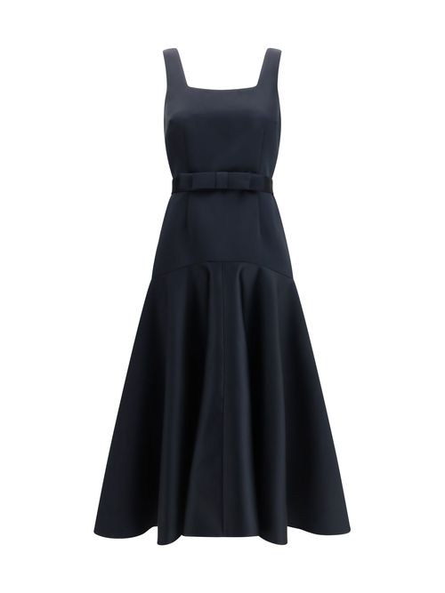 Satin Dress — Navy