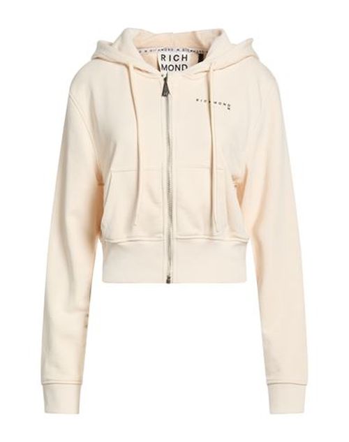 Woman Sweatshirt Cream Size L Cotton, Polyester