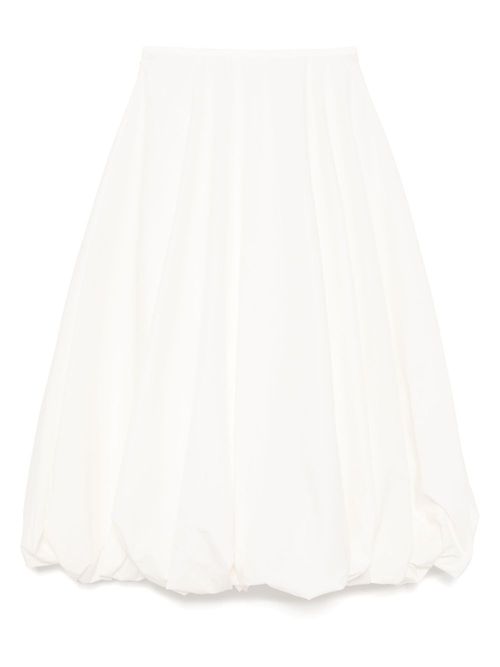 JNBY pleated asymmetric-hem skirt - White