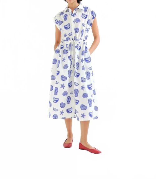 Lobster Midi Dress In Blue
