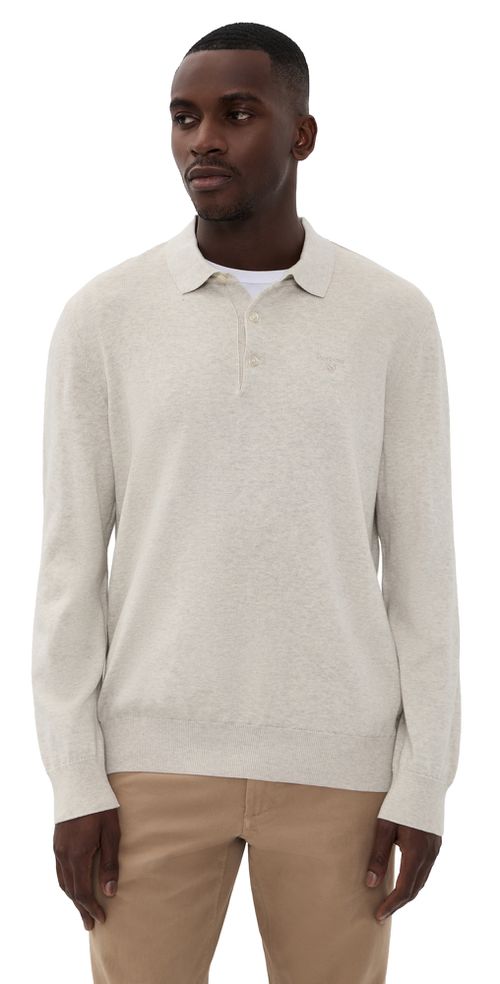Pima Cotton Knitted Polo Shirt Neutral