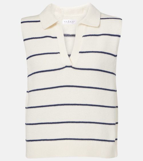 Nayla cotton and cashmere sweater vest