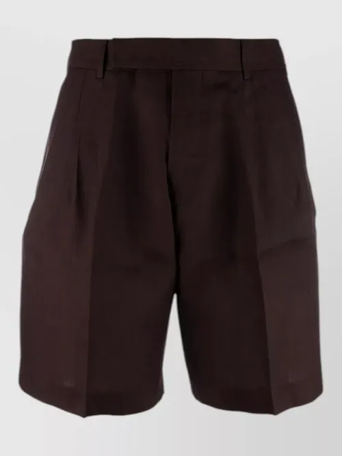 Paul Smith - shorts front pleats belt loops back pocket