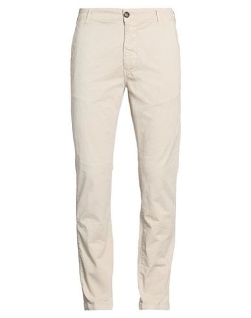 Man Pants Beige Size 40 Cotton, Elastane