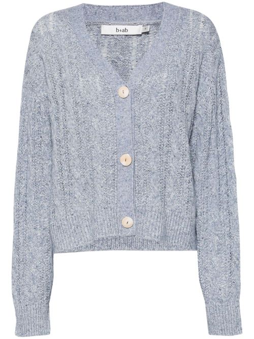 Cable knit cardigan - Blue