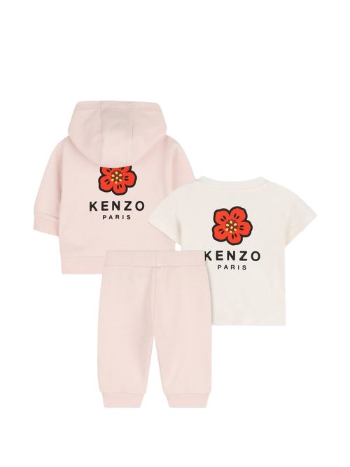 Kids Full-Zip Hoodie with Logo Patch and Printed Design