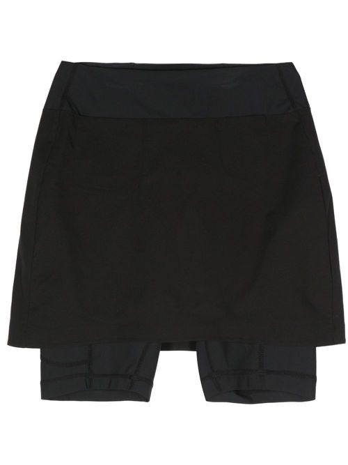 Layered-design skirt - Black