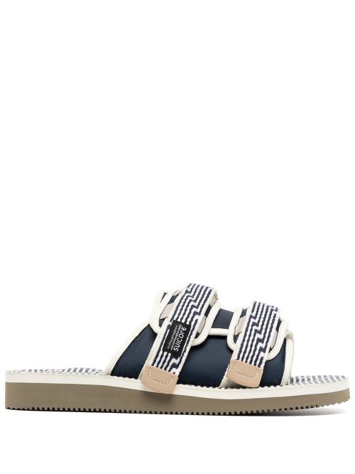 MOTO jacquard touch-strap sandals - Green